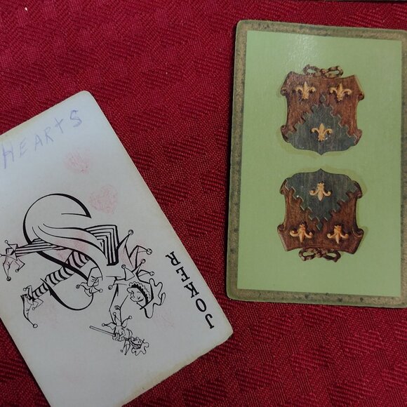 Vintage Stancraft Coat of Arms Playing Cards and Plastic Glitter Case - Picture 15 of 16